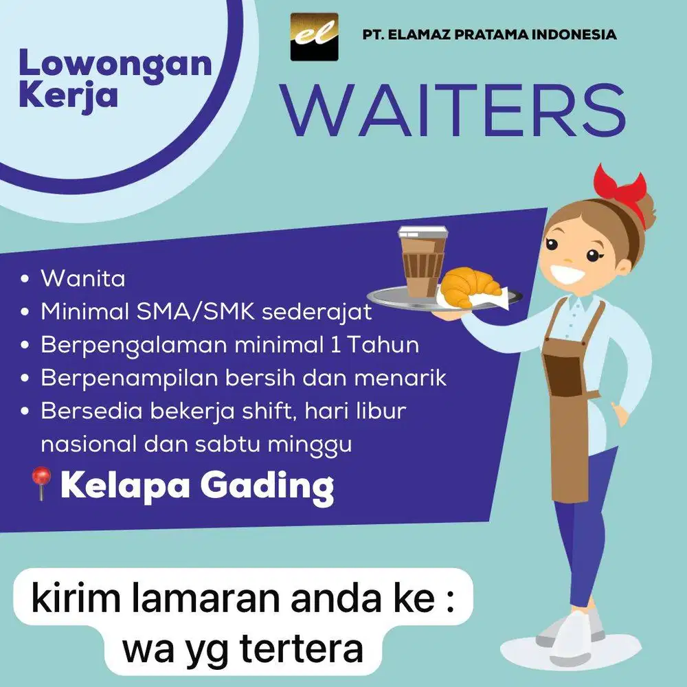 LOWONGAN WAITERS/PELAYAN