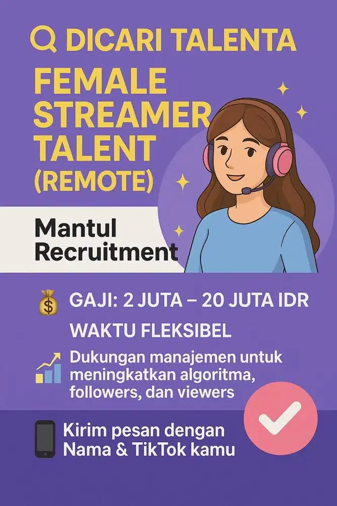 TALENT TIKTOK LIVE (remote)