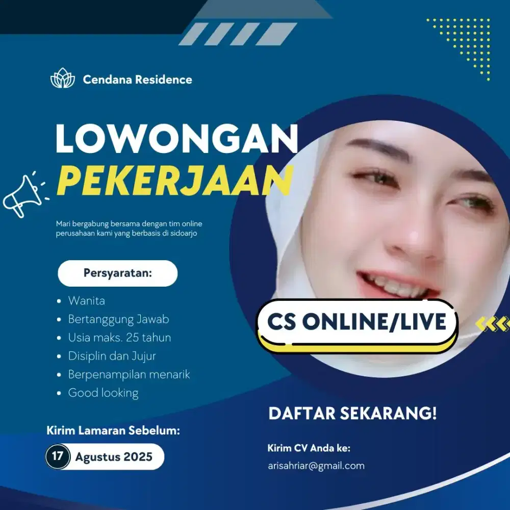 DICARI CS ONLINE 5 ORANG