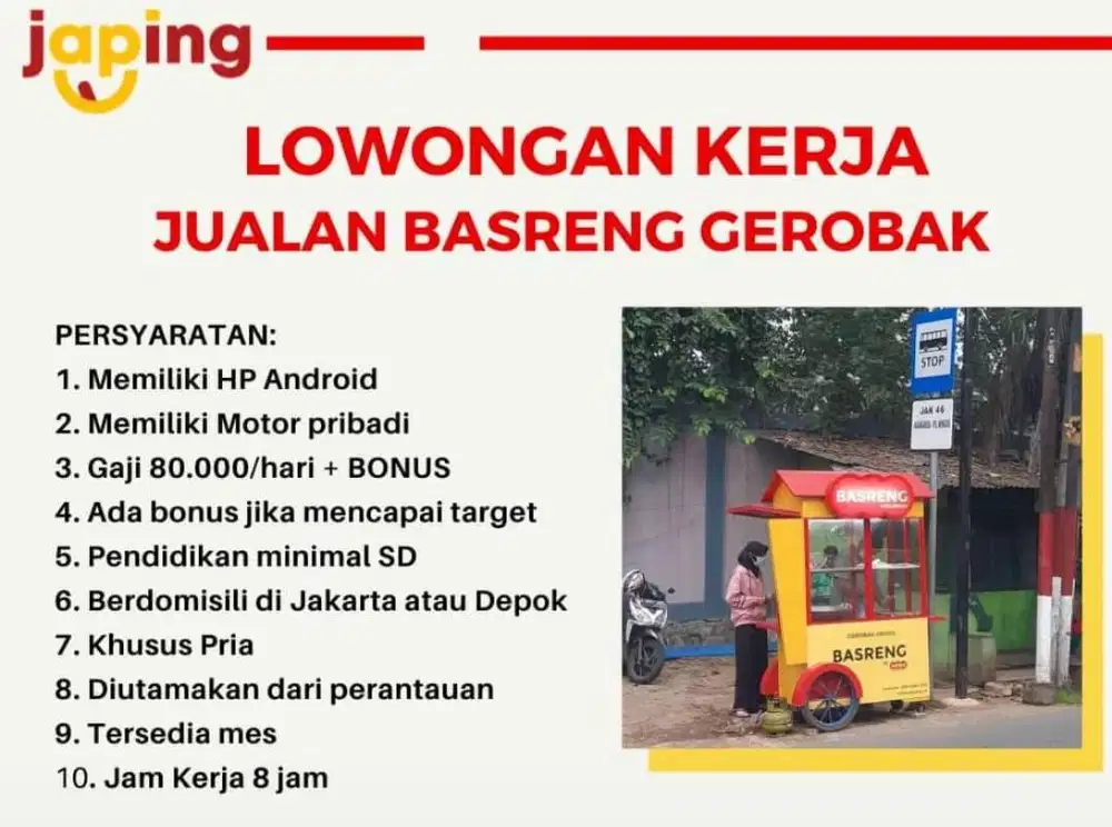 Lowongan Kerja Jualan Basreng Gerobak