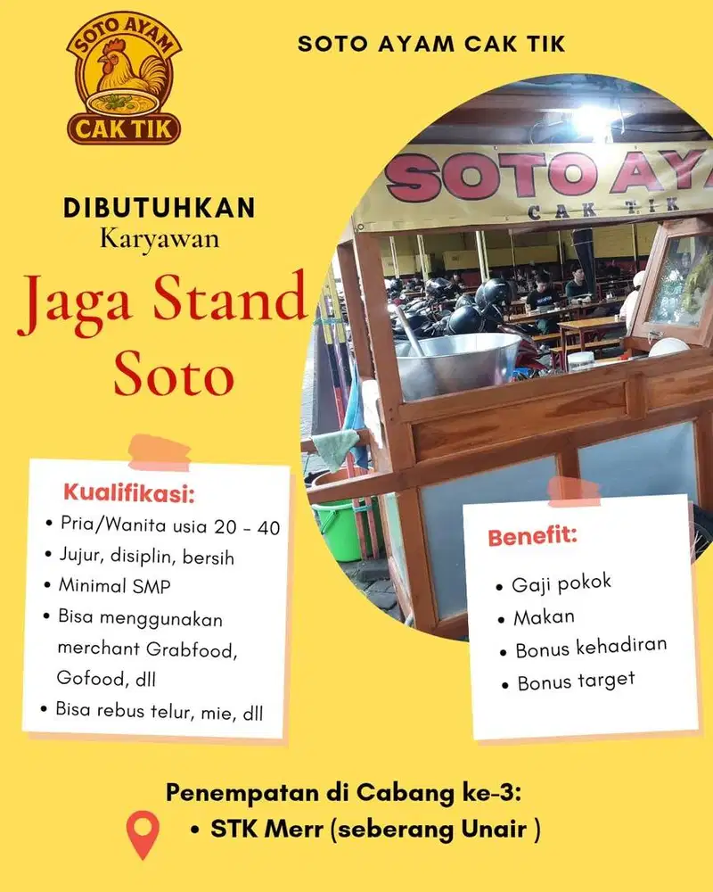 LOKER JAGA STAND SOTO AYAM