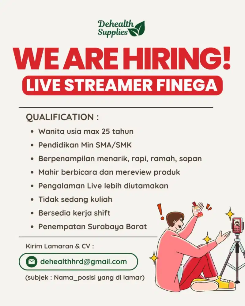 Lowongan kerja host live tiktok