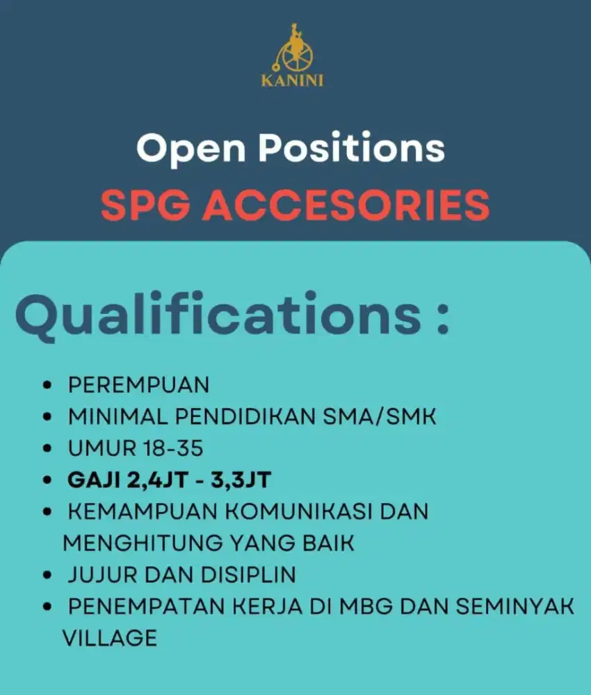 SPG AKSESORIS IMITASI