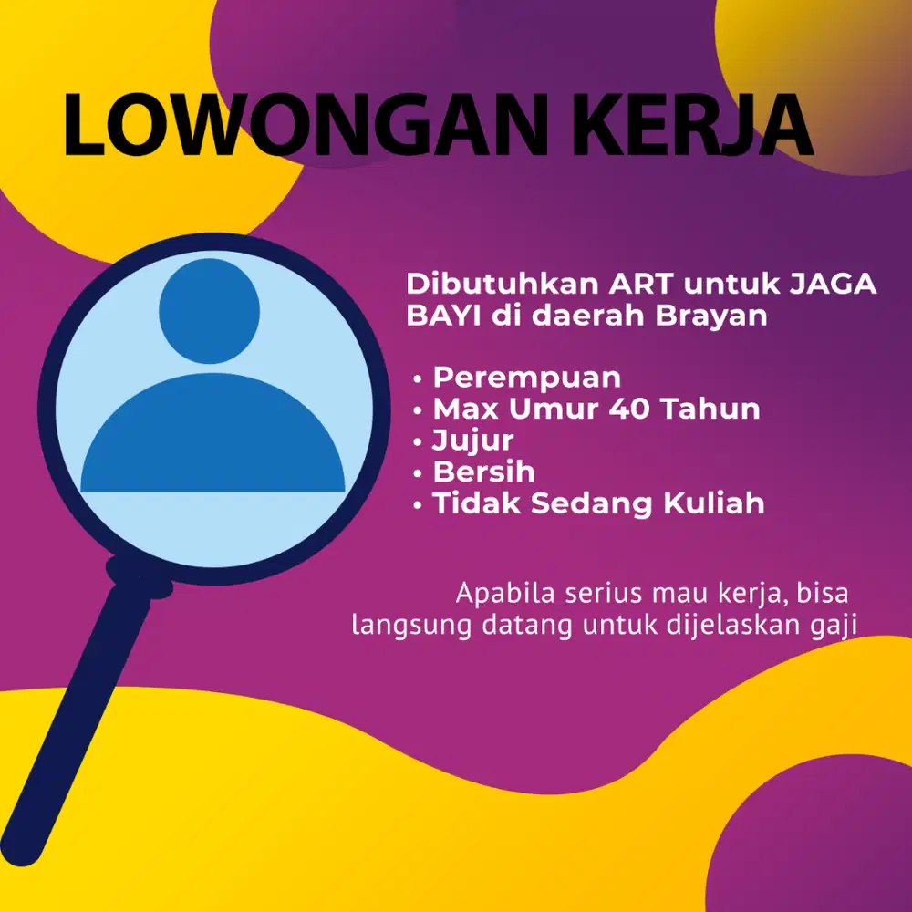Loker Jaga Bayi
