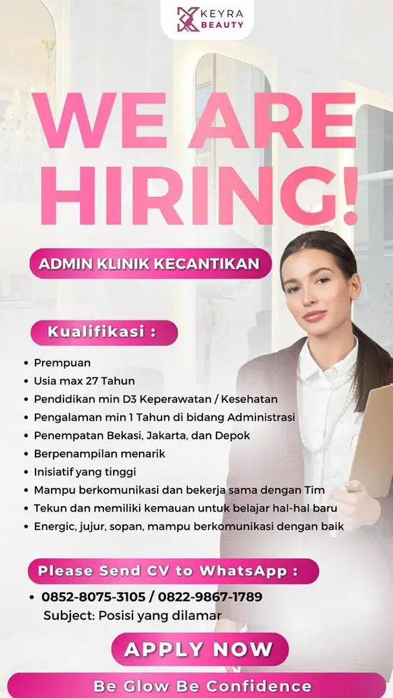 Di ari perawat/ bidan utk admin klinik