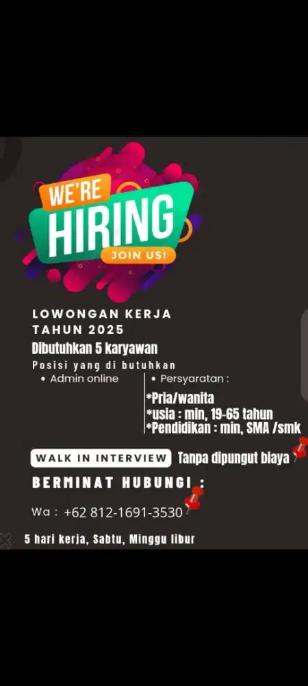 Lowongan kerja terbaru 2025