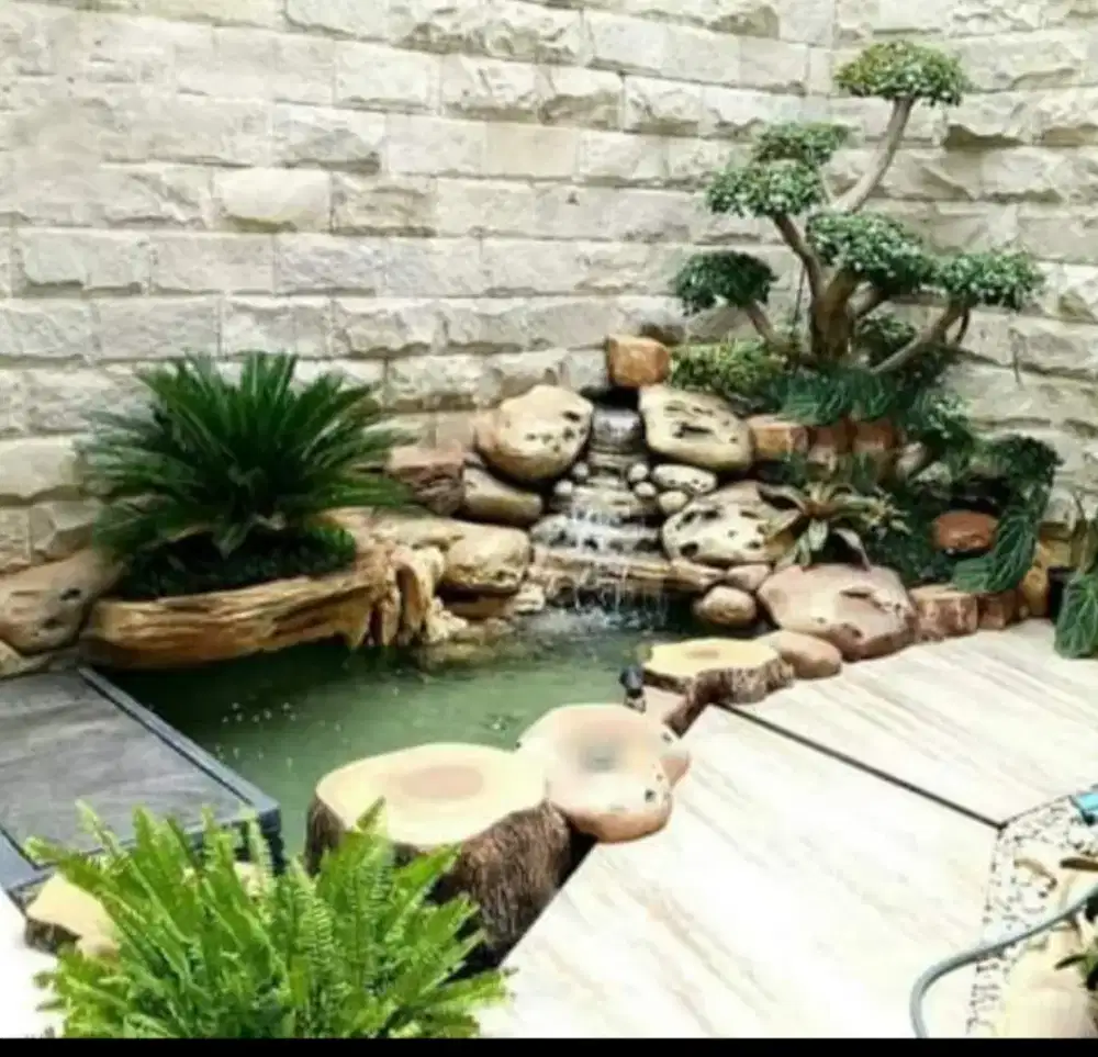 JASA PENGERJAAN KOLAM KOI MINIMALIS KOLAM KOI NATURAL TAMAN ZEN