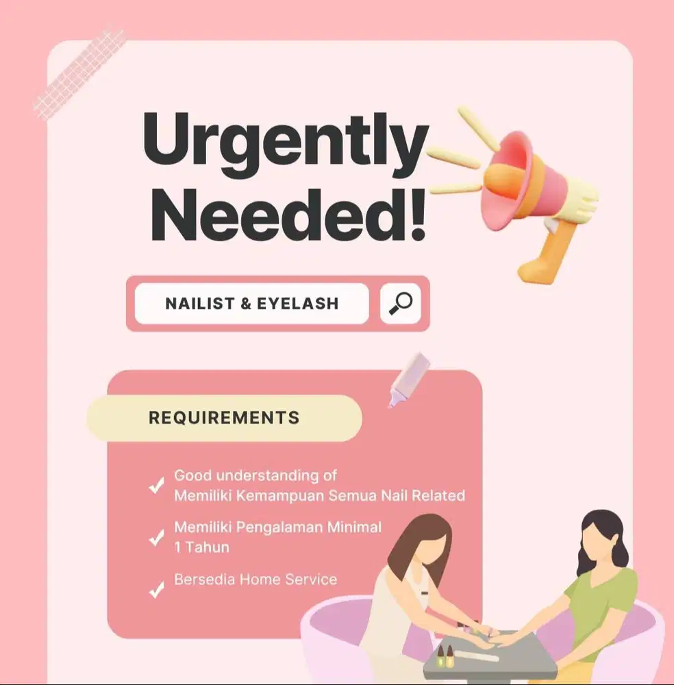 lowongan kerja nail artist eyelah nailist