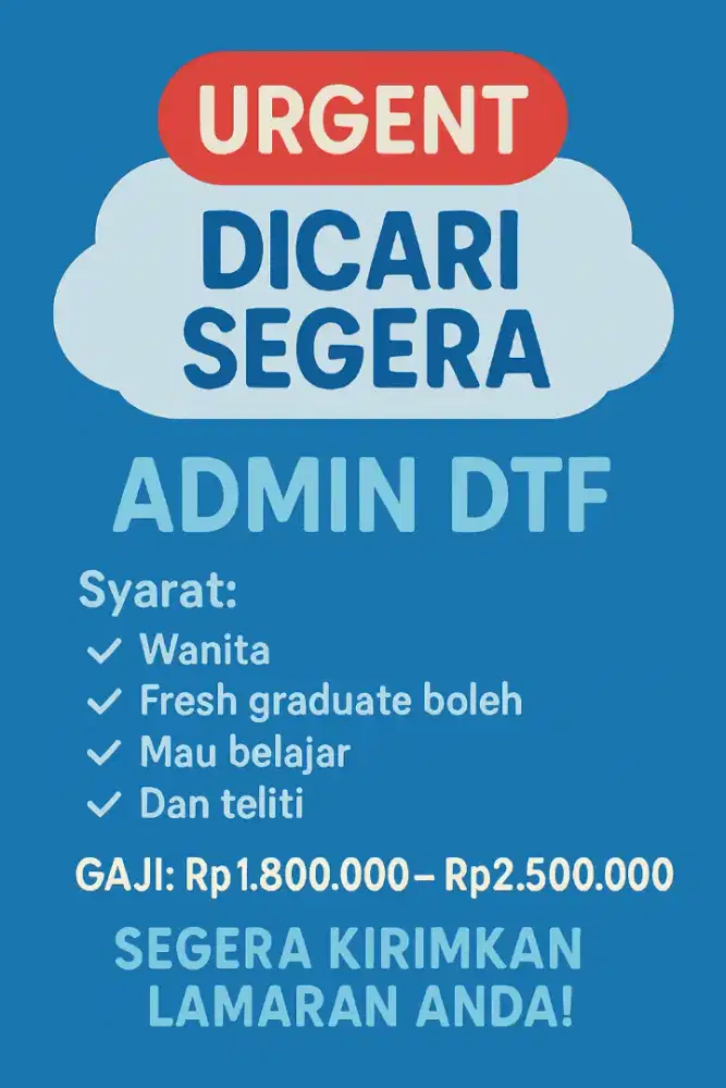 lowongan pekerjaan admin