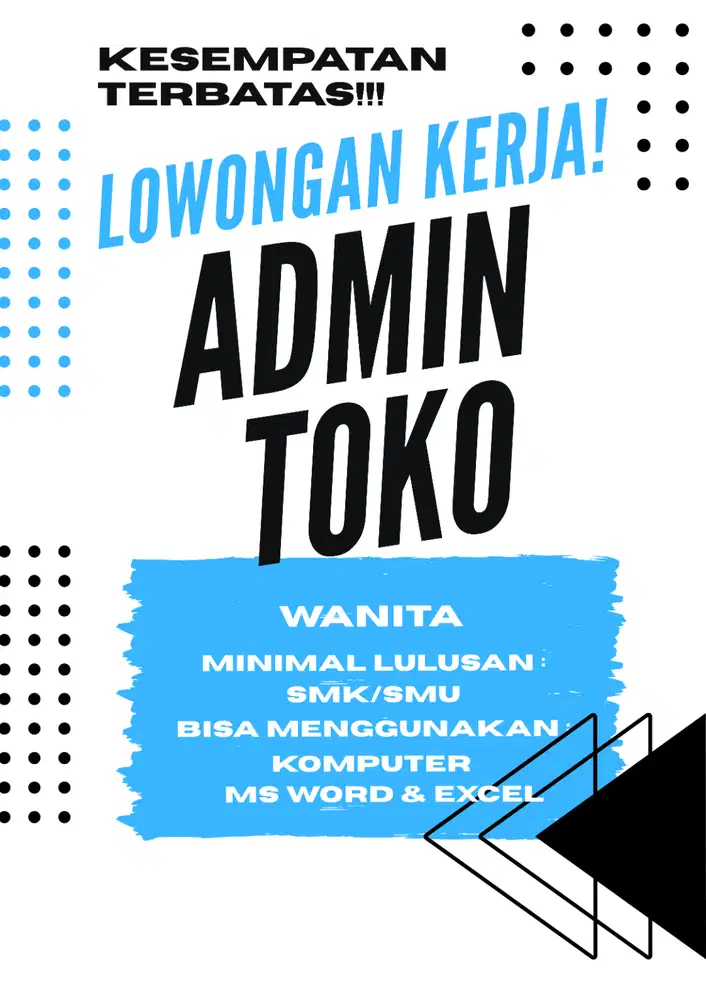 Lowongan Admin Toko – Jujur, Rapi, dan Siap Kerja Segera!