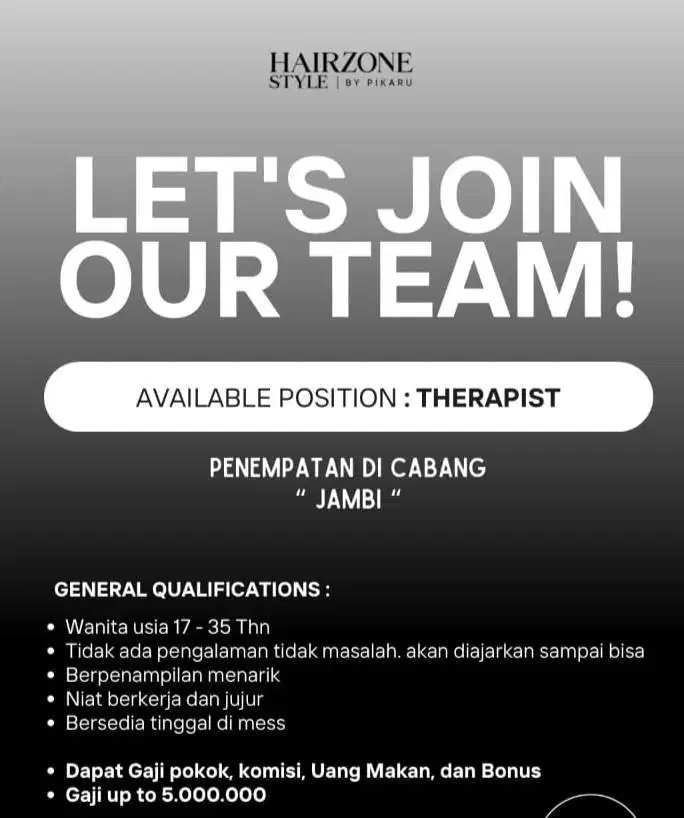 LOWONGAN THERAPIST