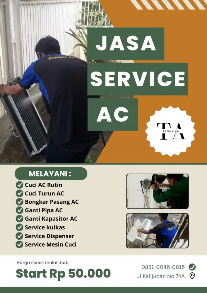 Panggilan jasa Cuci turun AC / Pasang AC ke rumah