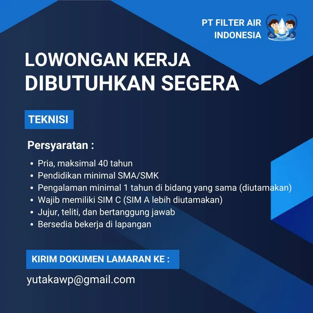 LOWONGAN KERJA TEKNISI
