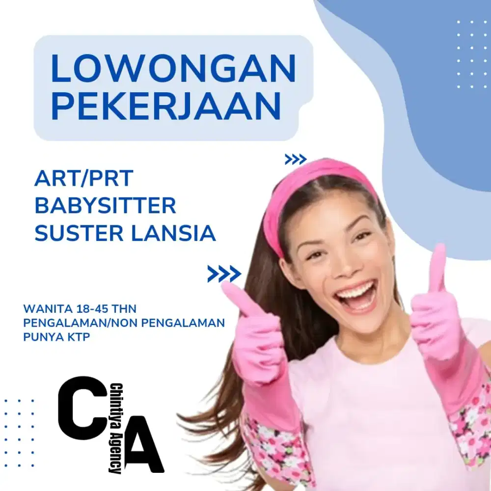 LOWONGAN PEKERJAAN ART, PRT, SUSTER LANSIA, BABYSISTER