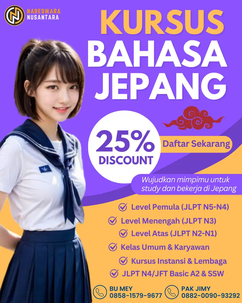 KURSUS BAHASA JEPANG ONLINE DAN OFFLINE