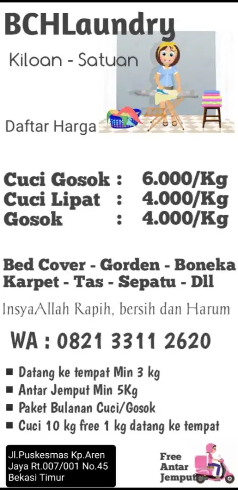 Jasa Cuci Gosok Kiloan