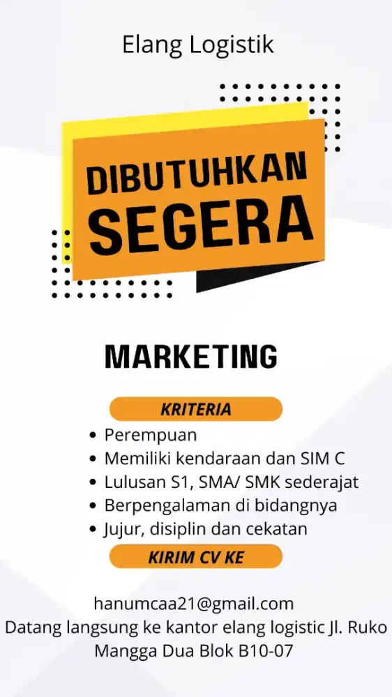 Marketing elang logistic