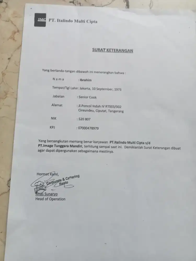 Mencari pekerjaan cook