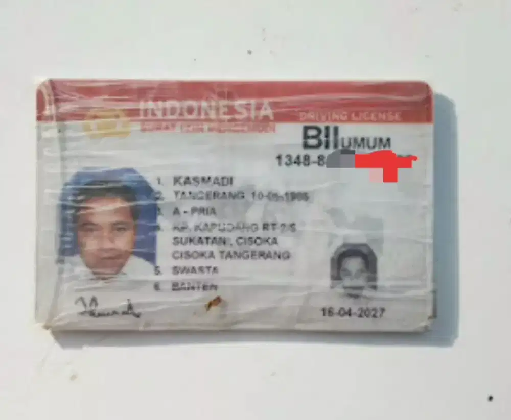 Sy lagi mencari pekerjaan sebagai driver /supir