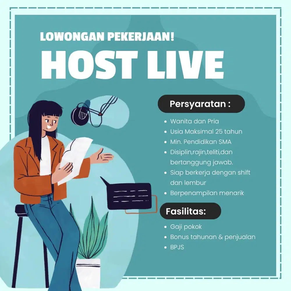Lowongan Kerja HOST LIVE STREAMING