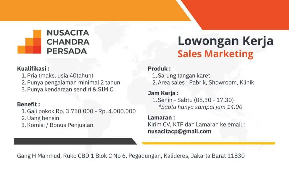 Lowongan Sales Marketing