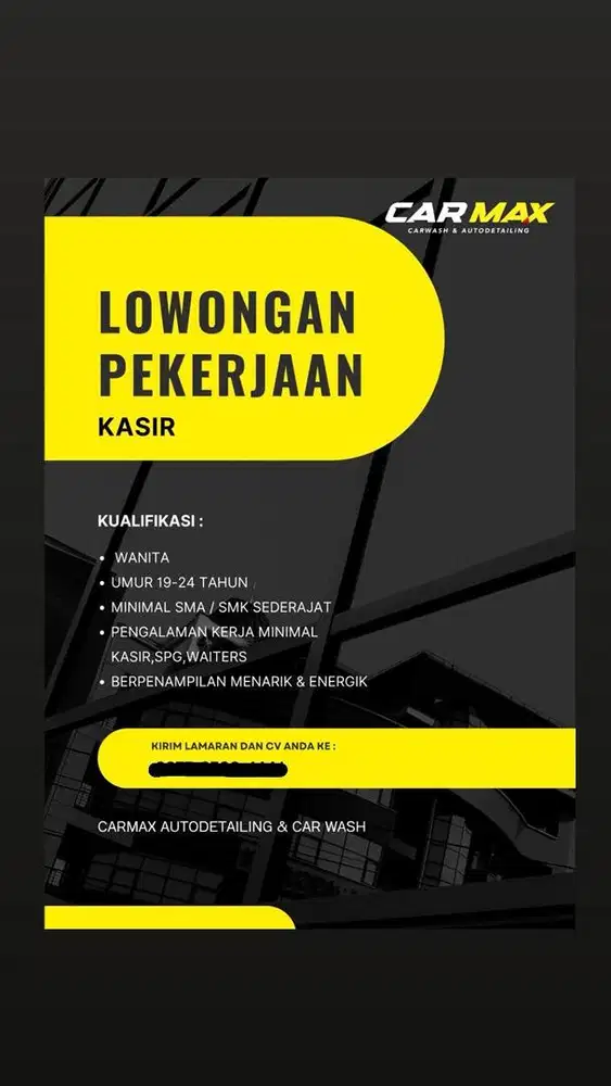 Open loker sales sekaligus kasir