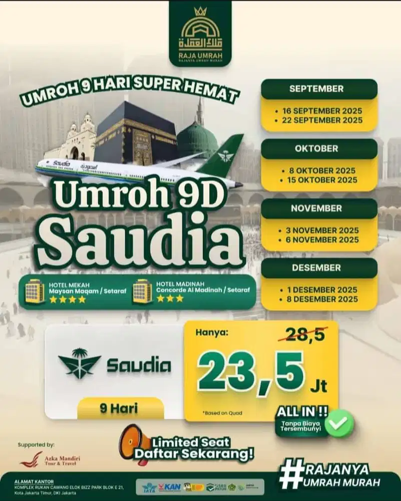 umroh murah , amanah ,kantor jelas dan terjamin.