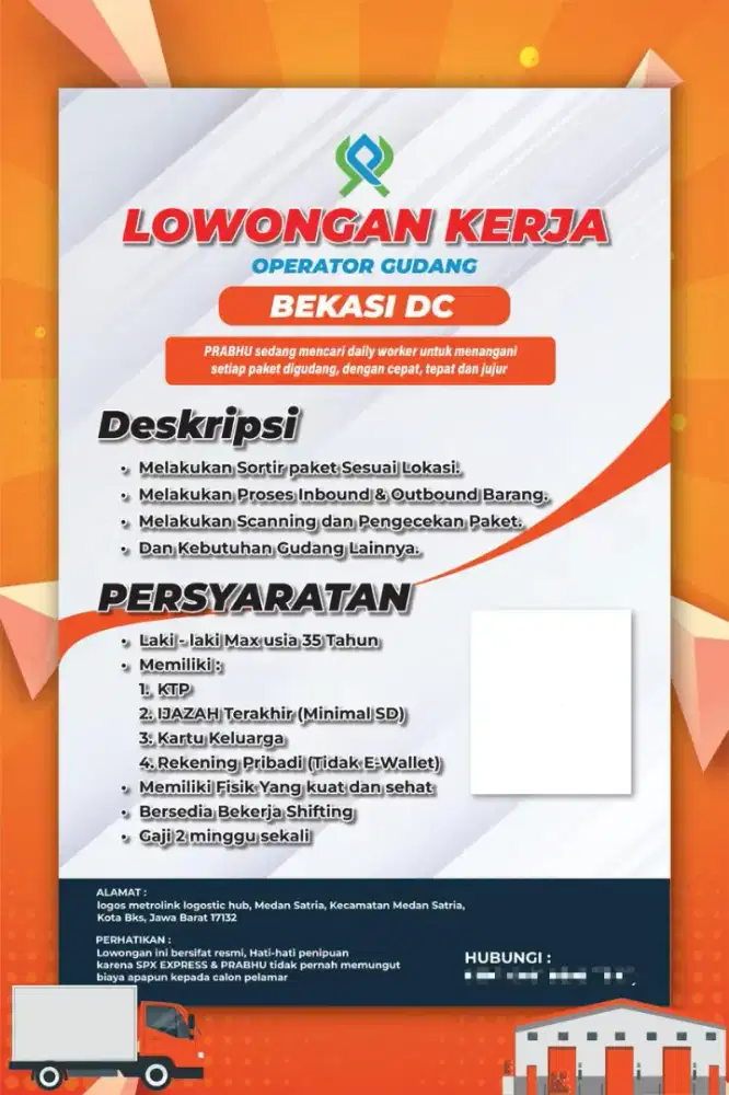 DI BUTUHKAN SEGERA OPERATOR GUDANG!!
