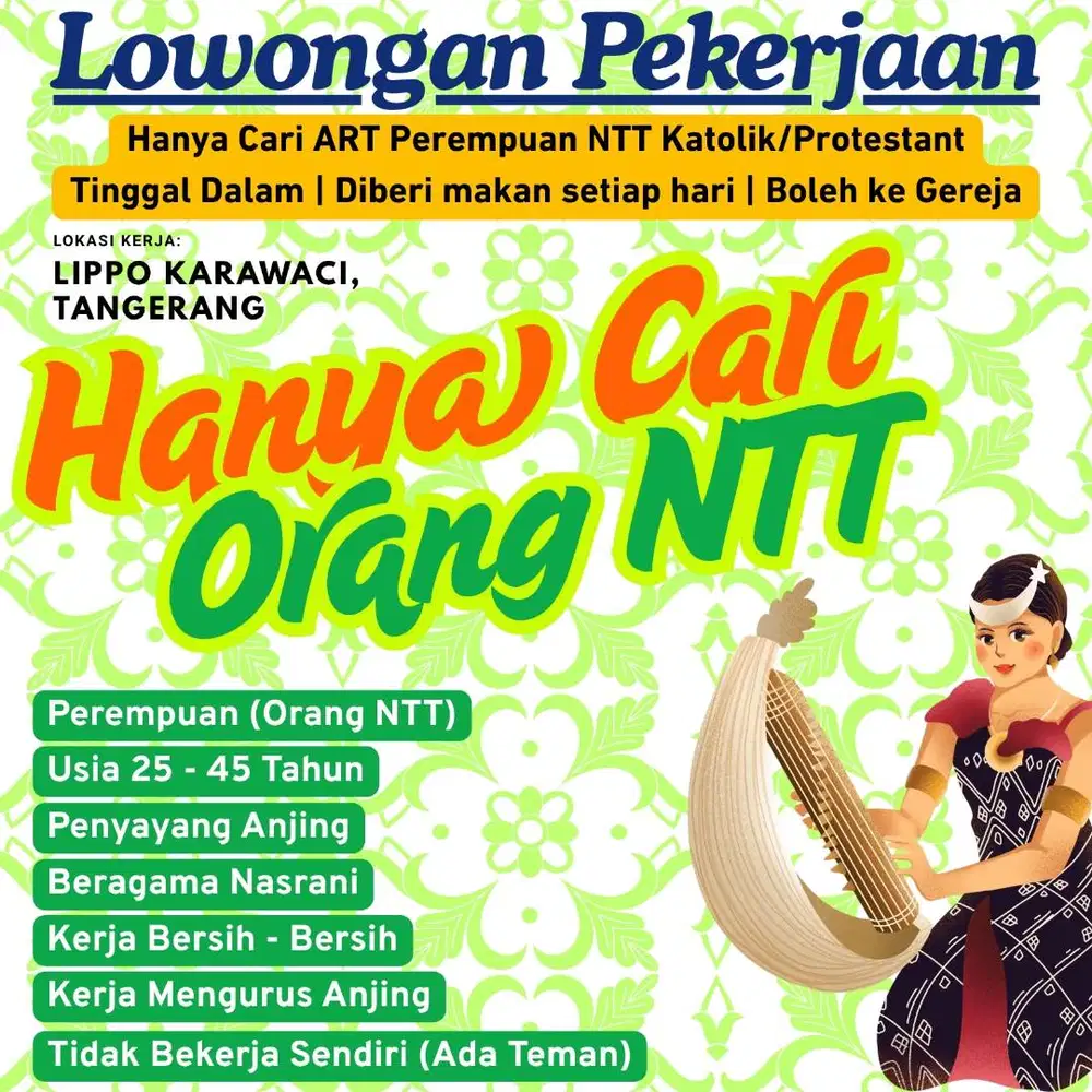 ART PEREMPUAN NTT URUS ANJING DAN BERSIH - BERSIH