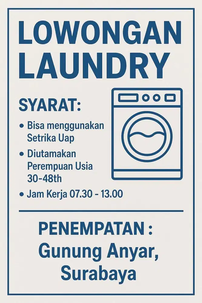 Lowongan Kerja Setrika Uap & Packing