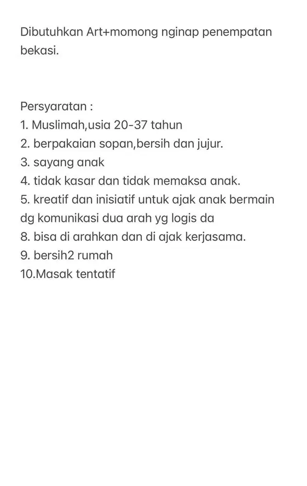 ART+Momong anak