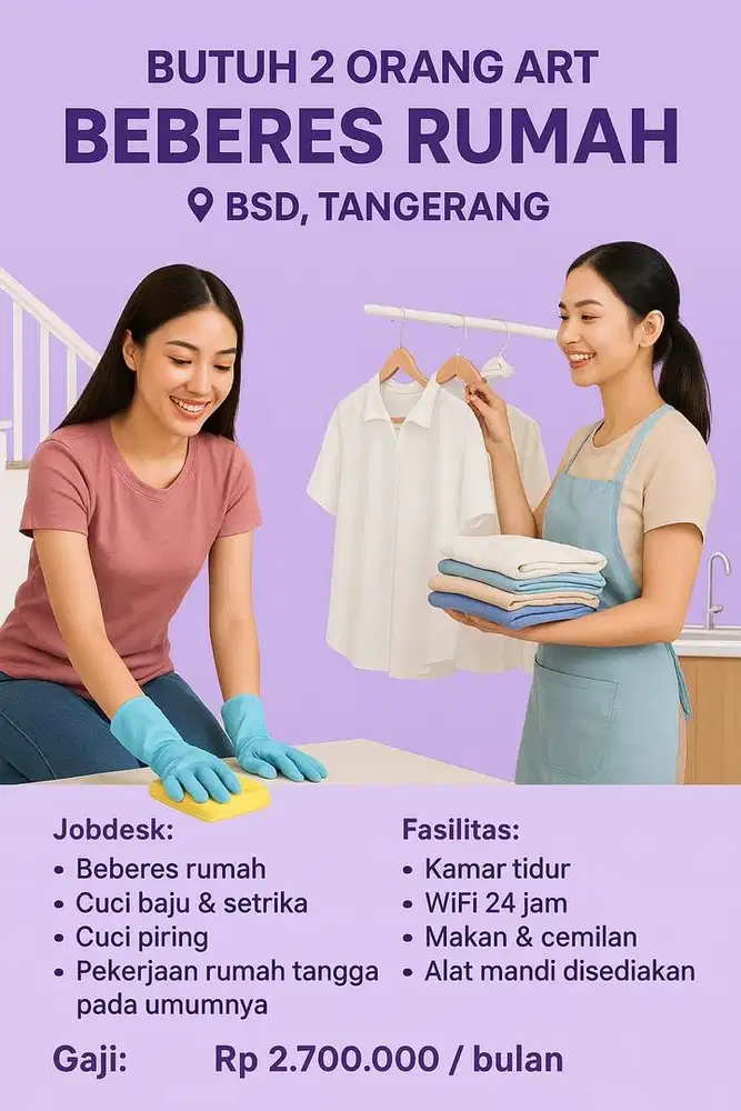 Loker Asisten Rumah Tangga