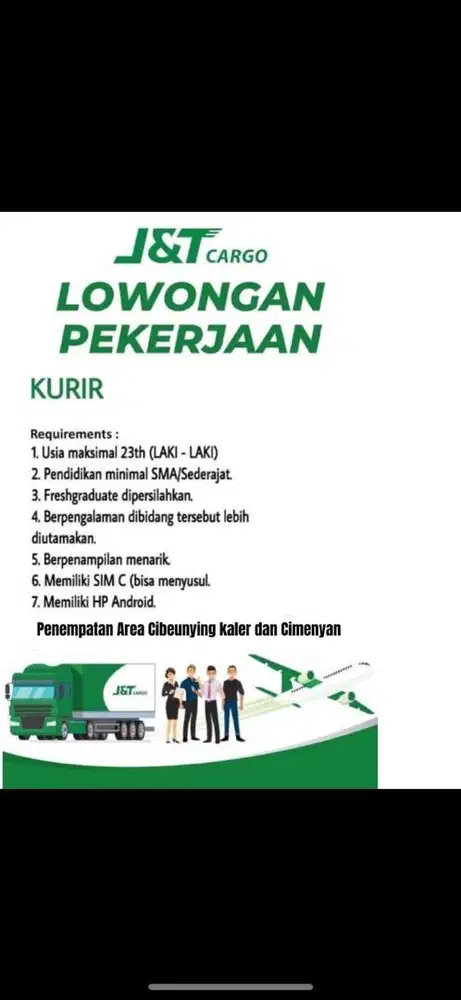 Dibutuhkan kurir partime