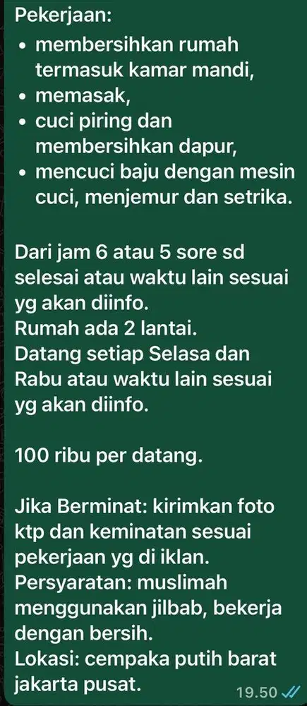 Art pulang pergi tiap selasa dan rabu