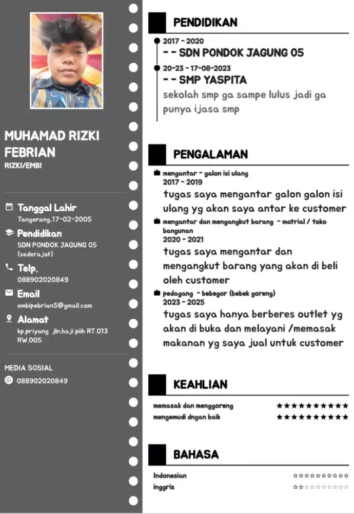 Info loker nya dong bapa/ibu