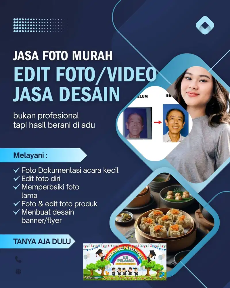 JASA FOTO, VIDEO, DESAIN DAN EDIT MURAH