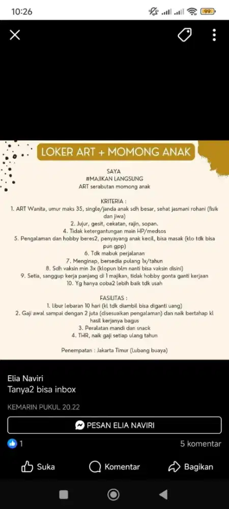 Art serabutan beres2 dan momong