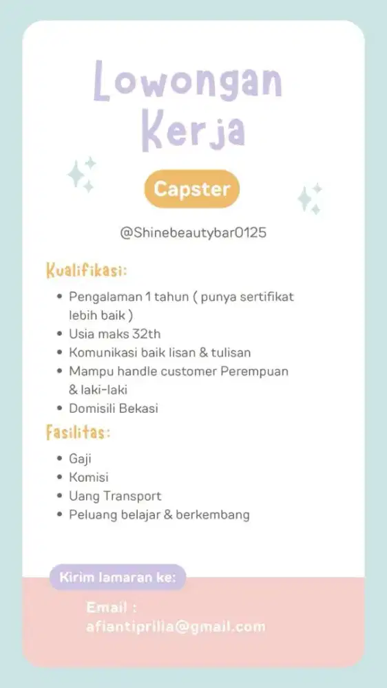 Lowongan capster