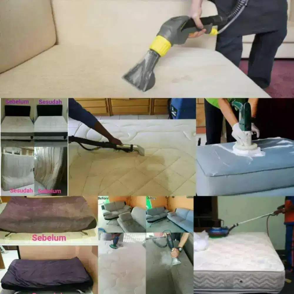Jasa Cuci Sofa, Cuci Springbed/Kasur, Cuci Jok Mobil & interior mobil.