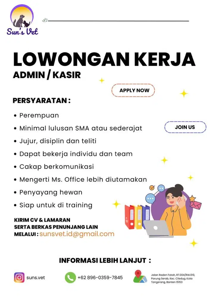 Dibutuhkan Segera Admin/Kasir Petshop