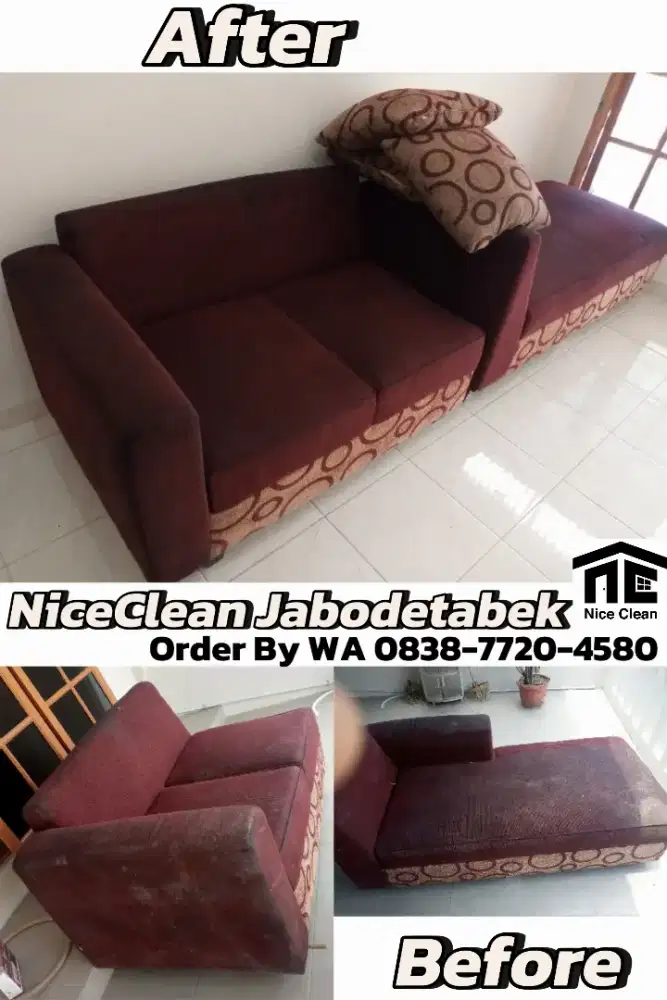 Cuci sofa springbed kasur dll