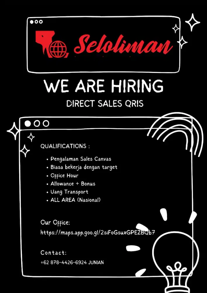 LOKER TEAM LEADER DAN SALES QRIS