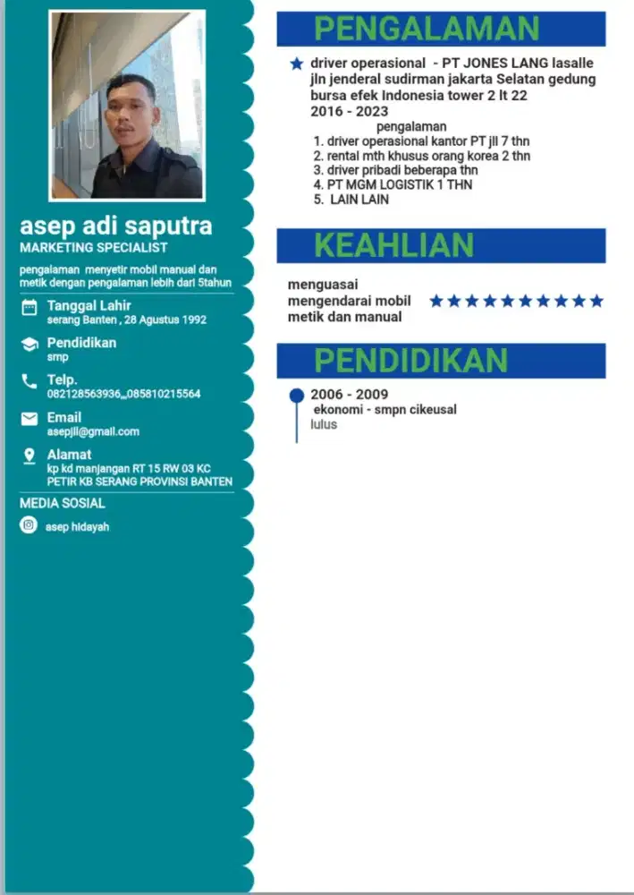 Cari pekerjaan sebagai driver