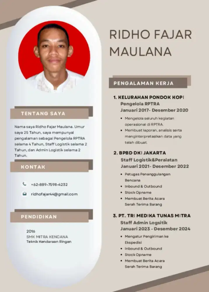 Mencari Pekerjaan Admin/staff gudang