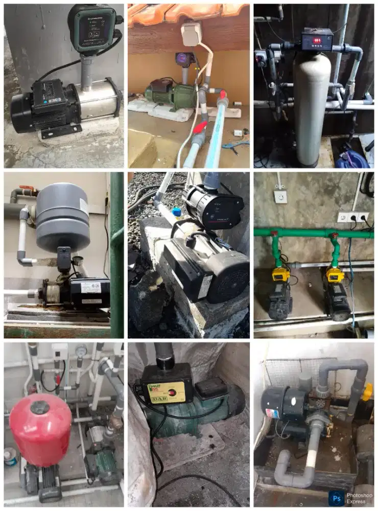 Pasang dan servis pompa air instalasi pipa tandon air tukang ledeng