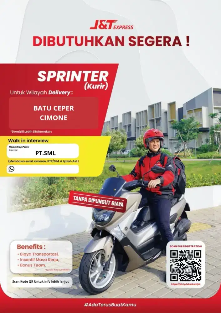 Kurir delivery motor area tangerang
