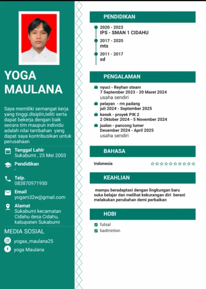 Cari kerjaan apa aja