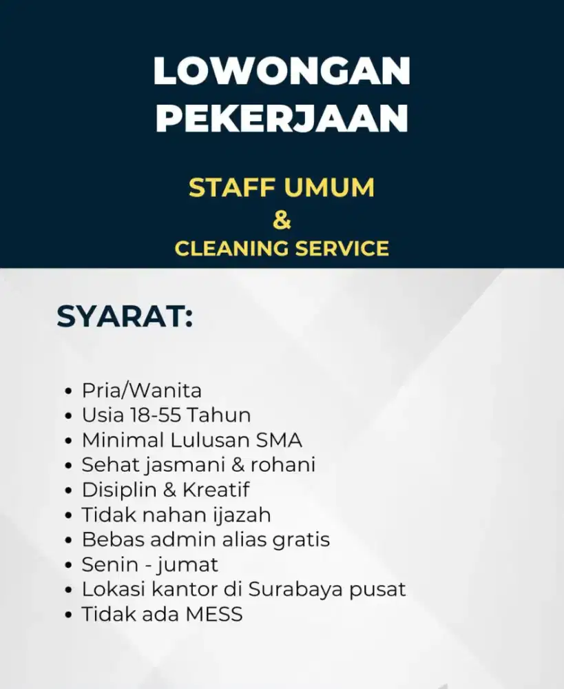 Lowongan pekerjaan