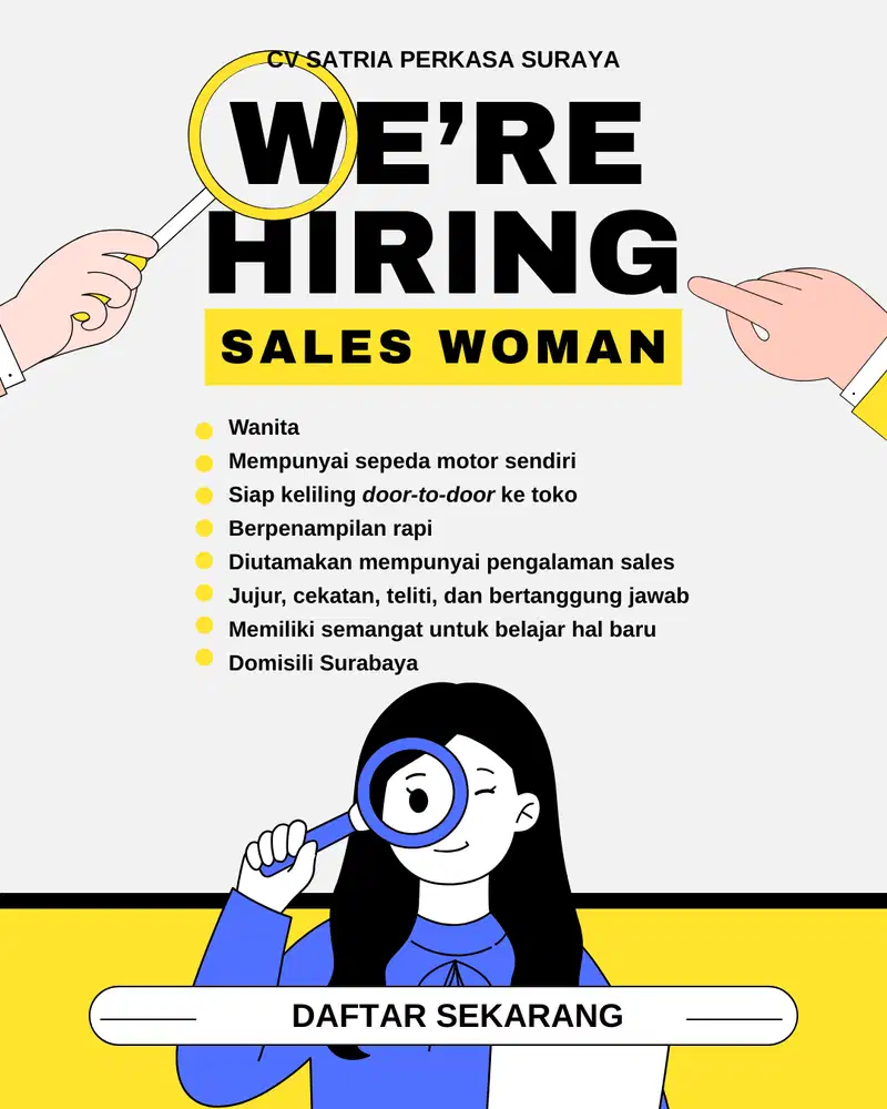 SALES WANITA - AREA SURABAYA