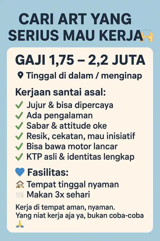 Lowongan Kerja ART